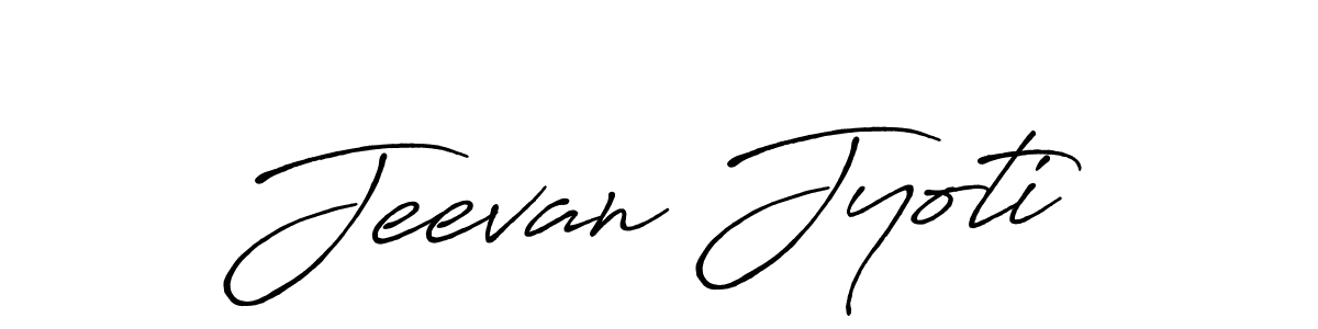 How to make Jeevan Jyoti name signature. Use Antro_Vectra_Bolder style for creating short signs online. This is the latest handwritten sign. Jeevan Jyoti signature style 7 images and pictures png