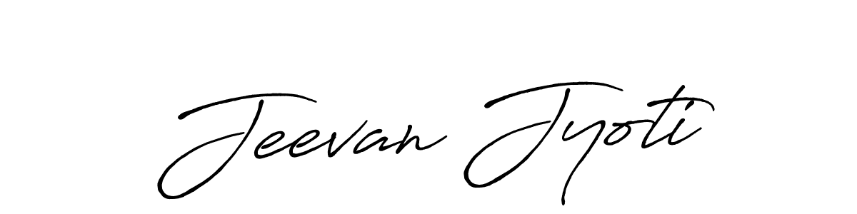 How to make Jeevan Jyoti name signature. Use Antro_Vectra_Bolder style for creating short signs online. This is the latest handwritten sign. Jeevan Jyoti signature style 7 images and pictures png