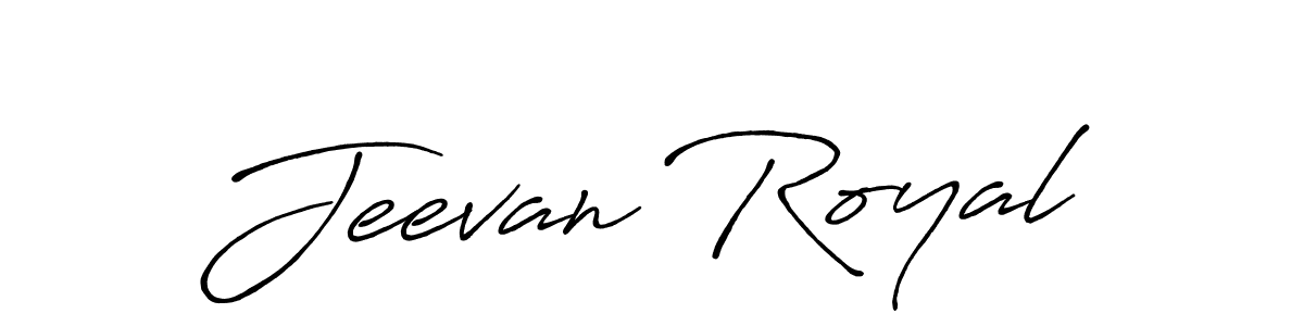 Use a signature maker to create a handwritten signature online. With this signature software, you can design (Antro_Vectra_Bolder) your own signature for name Jeevan Royal. Jeevan Royal signature style 7 images and pictures png