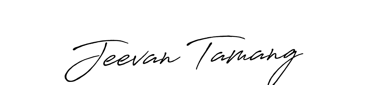 Use a signature maker to create a handwritten signature online. With this signature software, you can design (Antro_Vectra_Bolder) your own signature for name Jeevan Tamang. Jeevan Tamang signature style 7 images and pictures png