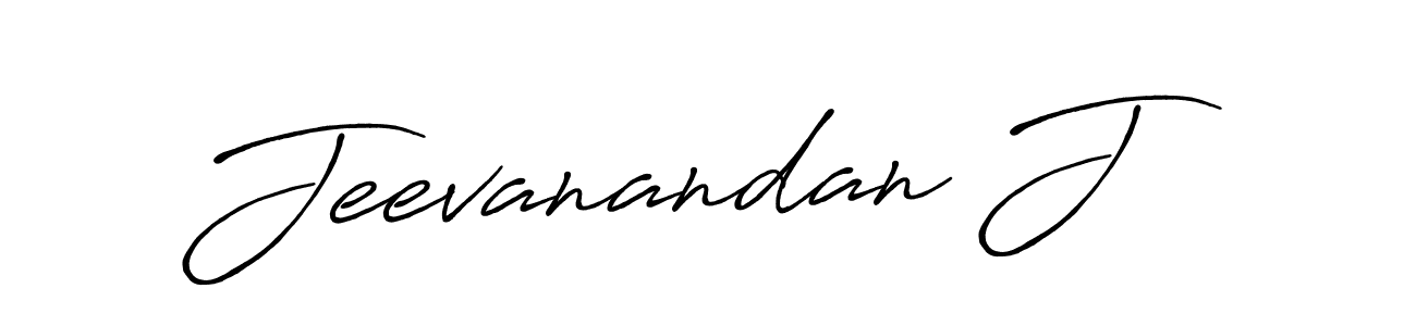 How to make Jeevanandan J name signature. Use Antro_Vectra_Bolder style for creating short signs online. This is the latest handwritten sign. Jeevanandan J signature style 7 images and pictures png