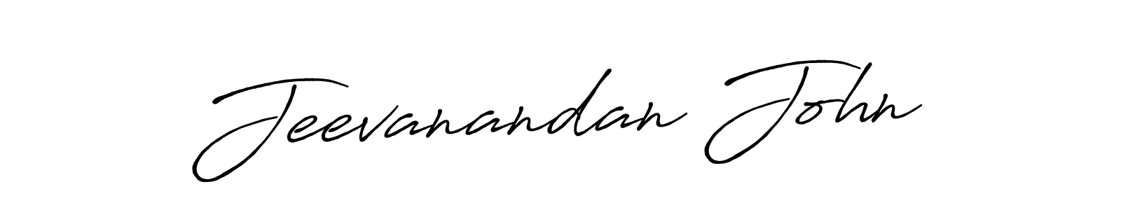 Antro_Vectra_Bolder is a professional signature style that is perfect for those who want to add a touch of class to their signature. It is also a great choice for those who want to make their signature more unique. Get Jeevanandan John name to fancy signature for free. Jeevanandan John signature style 7 images and pictures png