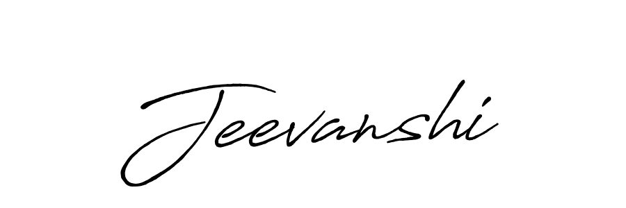 Create a beautiful signature design for name Jeevanshi. With this signature (Antro_Vectra_Bolder) fonts, you can make a handwritten signature for free. Jeevanshi signature style 7 images and pictures png