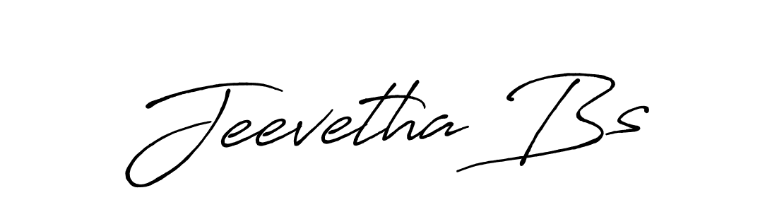 Design your own signature with our free online signature maker. With this signature software, you can create a handwritten (Antro_Vectra_Bolder) signature for name Jeevetha Bs. Jeevetha Bs signature style 7 images and pictures png
