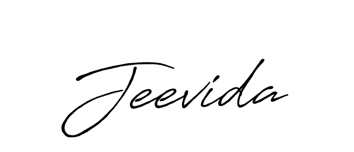 How to make Jeevida signature? Antro_Vectra_Bolder is a professional autograph style. Create handwritten signature for Jeevida name. Jeevida signature style 7 images and pictures png