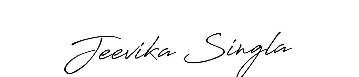 Also we have Jeevika Singla name is the best signature style. Create professional handwritten signature collection using Antro_Vectra_Bolder autograph style. Jeevika Singla signature style 7 images and pictures png
