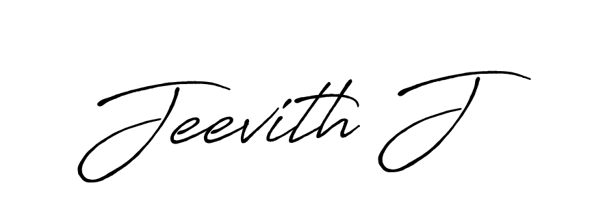 The best way (Antro_Vectra_Bolder) to make a short signature is to pick only two or three words in your name. The name Jeevith J include a total of six letters. For converting this name. Jeevith J signature style 7 images and pictures png