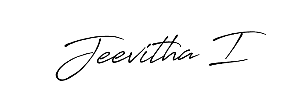 if you are searching for the best signature style for your name Jeevitha I. so please give up your signature search. here we have designed multiple signature styles  using Antro_Vectra_Bolder. Jeevitha I signature style 7 images and pictures png
