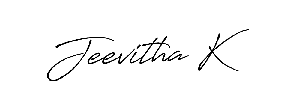 Make a beautiful signature design for name Jeevitha K. Use this online signature maker to create a handwritten signature for free. Jeevitha K signature style 7 images and pictures png