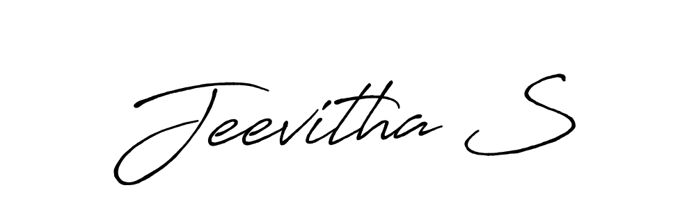 Similarly Antro_Vectra_Bolder is the best handwritten signature design. Signature creator online .You can use it as an online autograph creator for name Jeevitha S. Jeevitha S signature style 7 images and pictures png