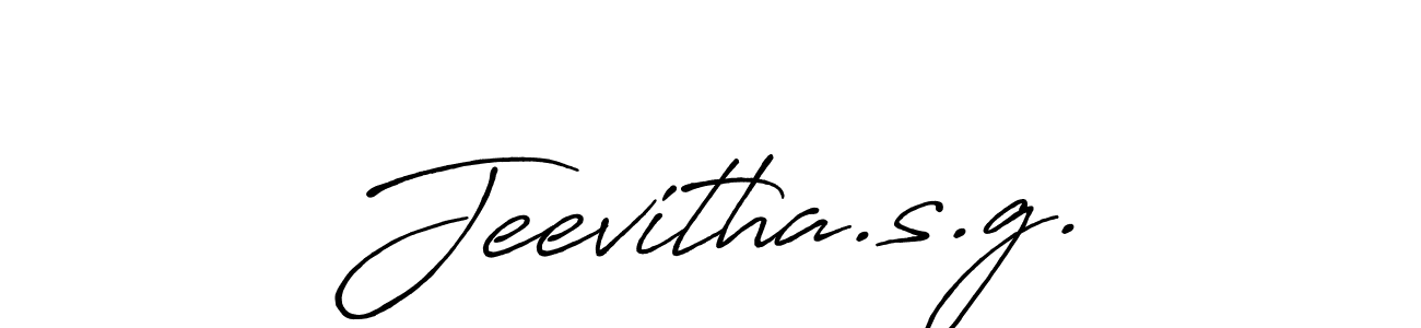 if you are searching for the best signature style for your name Jeevitha.s.g.. so please give up your signature search. here we have designed multiple signature styles  using Antro_Vectra_Bolder. Jeevitha.s.g. signature style 7 images and pictures png