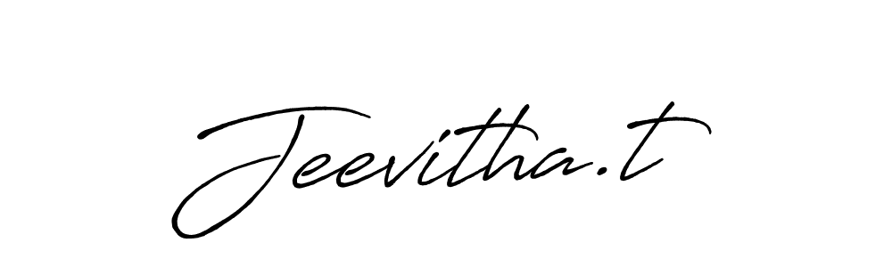 Similarly Antro_Vectra_Bolder is the best handwritten signature design. Signature creator online .You can use it as an online autograph creator for name Jeevitha.t. Jeevitha.t signature style 7 images and pictures png