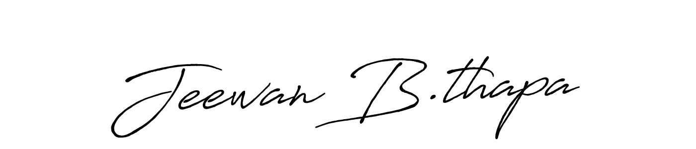 Create a beautiful signature design for name Jeewan B.thapa. With this signature (Antro_Vectra_Bolder) fonts, you can make a handwritten signature for free. Jeewan B.thapa signature style 7 images and pictures png