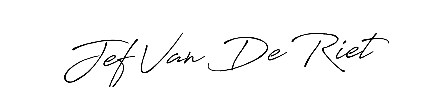 How to make Jef Van De Riet name signature. Use Antro_Vectra_Bolder style for creating short signs online. This is the latest handwritten sign. Jef Van De Riet signature style 7 images and pictures png