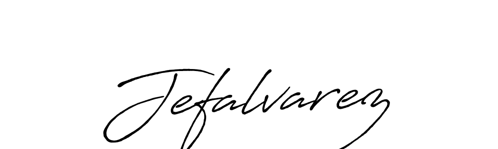Jefalvarez stylish signature style. Best Handwritten Sign (Antro_Vectra_Bolder) for my name. Handwritten Signature Collection Ideas for my name Jefalvarez. Jefalvarez signature style 7 images and pictures png