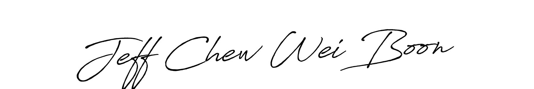 Design your own signature with our free online signature maker. With this signature software, you can create a handwritten (Antro_Vectra_Bolder) signature for name Jeff Chew Wei Boon. Jeff Chew Wei Boon signature style 7 images and pictures png