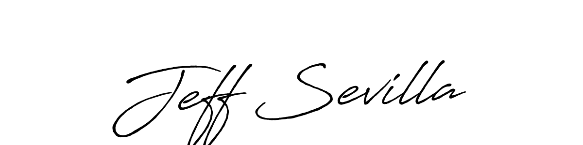 Make a beautiful signature design for name Jeff Sevilla. With this signature (Antro_Vectra_Bolder) style, you can create a handwritten signature for free. Jeff Sevilla signature style 7 images and pictures png