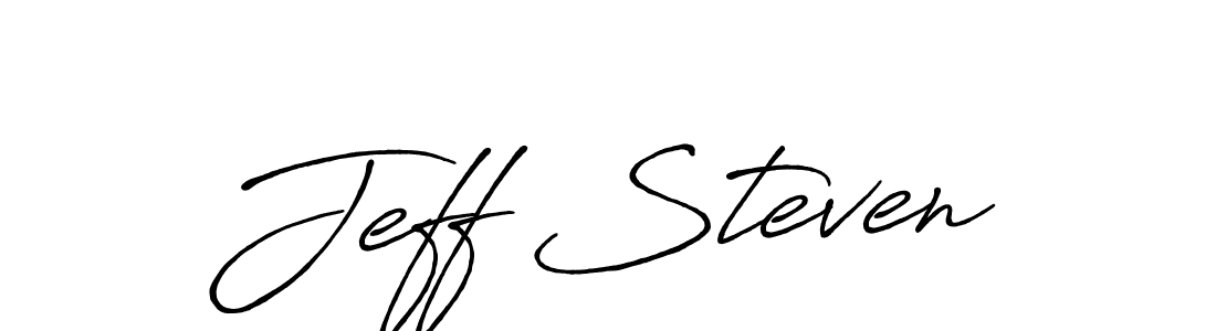 Antro_Vectra_Bolder is a professional signature style that is perfect for those who want to add a touch of class to their signature. It is also a great choice for those who want to make their signature more unique. Get Jeff Steven name to fancy signature for free. Jeff Steven signature style 7 images and pictures png