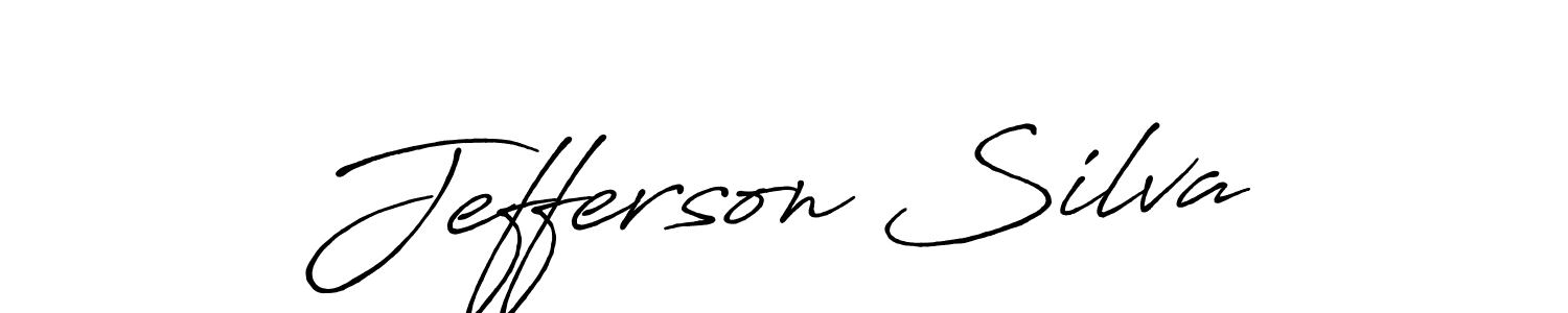 Jefferson Silva stylish signature style. Best Handwritten Sign (Antro_Vectra_Bolder) for my name. Handwritten Signature Collection Ideas for my name Jefferson Silva. Jefferson Silva signature style 7 images and pictures png