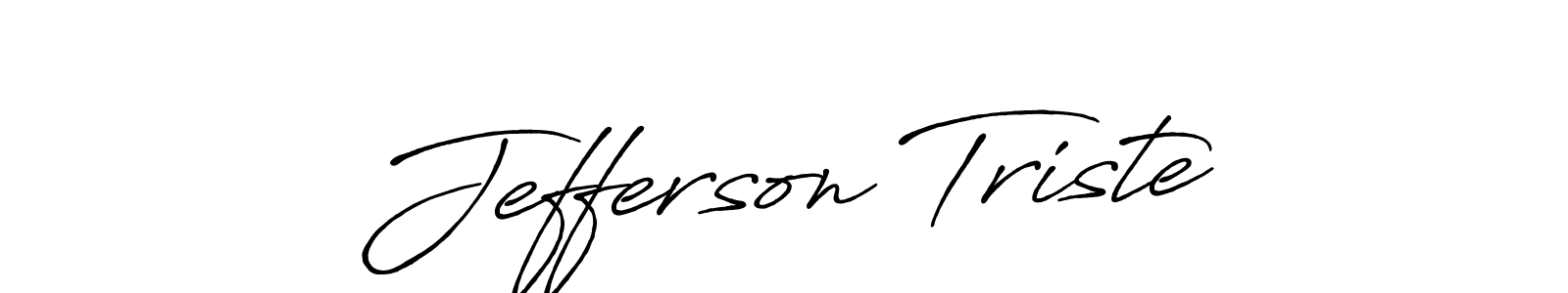 Use a signature maker to create a handwritten signature online. With this signature software, you can design (Antro_Vectra_Bolder) your own signature for name Jefferson Triste. Jefferson Triste signature style 7 images and pictures png