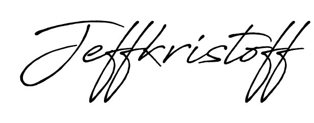 The Antro_Vectra_Bolder font transforms the name Jeffkristoff into an executive sign with sharp precision and distinguished character. Jeffkristoff signature style 7 images and pictures png