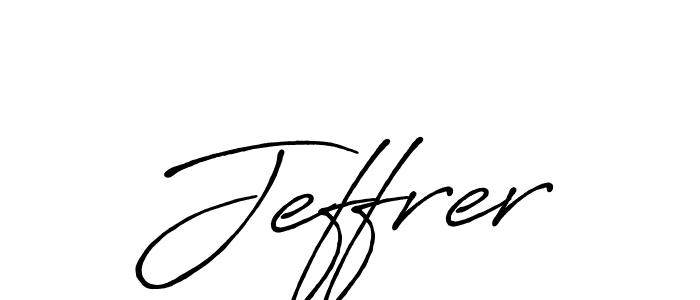 Make a beautiful signature design for name Jeffrer. With this signature (Antro_Vectra_Bolder) style, you can create a handwritten signature for free. Jeffrer signature style 7 images and pictures png