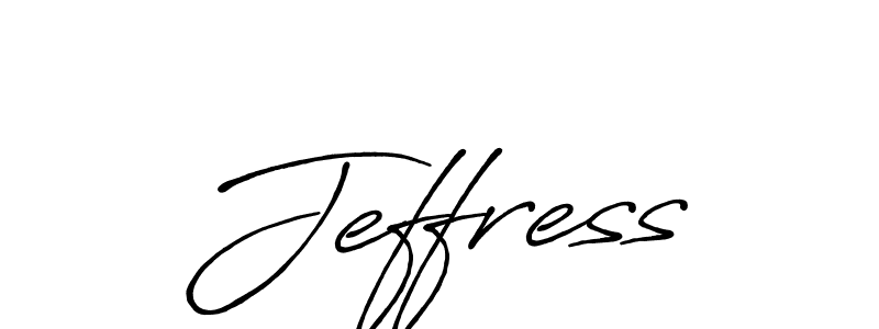 if you are searching for the best signature style for your name Jeffress. so please give up your signature search. here we have designed multiple signature styles  using Antro_Vectra_Bolder. Jeffress signature style 7 images and pictures png
