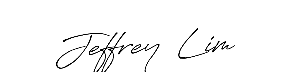 Jeffrey  Lim stylish signature style. Best Handwritten Sign (Antro_Vectra_Bolder) for my name. Handwritten Signature Collection Ideas for my name Jeffrey  Lim. Jeffrey  Lim signature style 7 images and pictures png