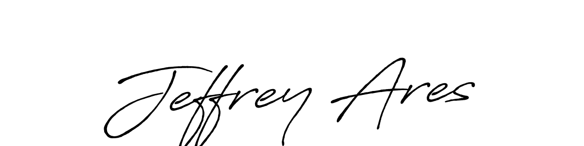 How to make Jeffrey Ares name signature. Use Antro_Vectra_Bolder style for creating short signs online. This is the latest handwritten sign. Jeffrey Ares signature style 7 images and pictures png