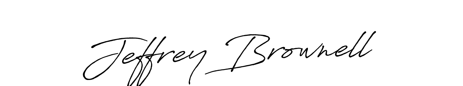 Make a beautiful signature design for name Jeffrey Brownell. With this signature (Antro_Vectra_Bolder) style, you can create a handwritten signature for free. Jeffrey Brownell signature style 7 images and pictures png