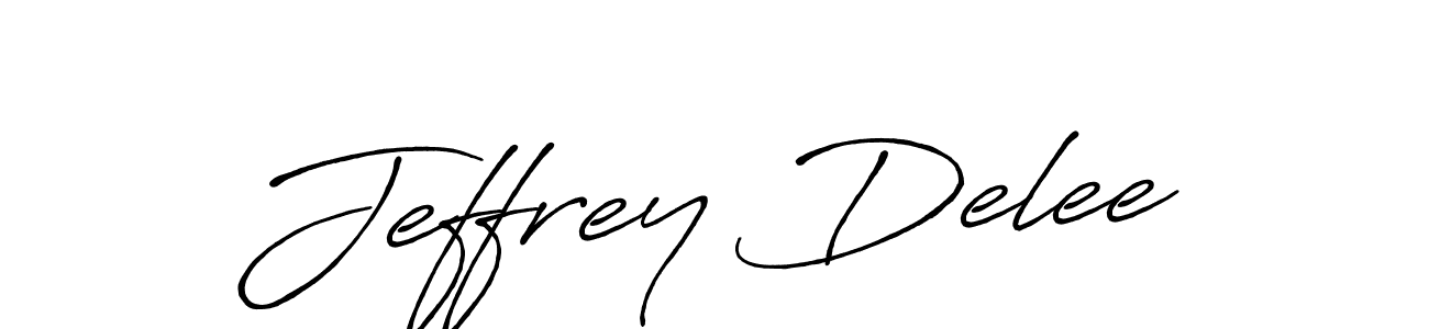 Make a beautiful signature design for name Jeffrey Delee. With this signature (Antro_Vectra_Bolder) style, you can create a handwritten signature for free. Jeffrey Delee signature style 7 images and pictures png