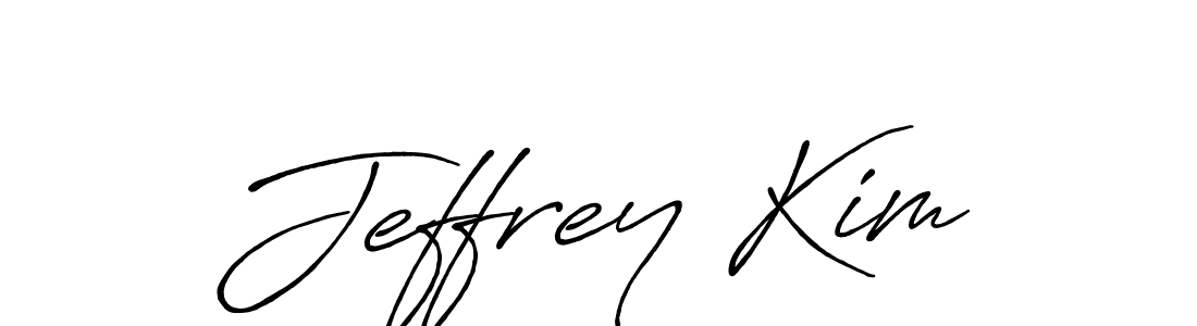 Make a beautiful signature design for name Jeffrey Kim. With this signature (Antro_Vectra_Bolder) style, you can create a handwritten signature for free. Jeffrey Kim signature style 7 images and pictures png