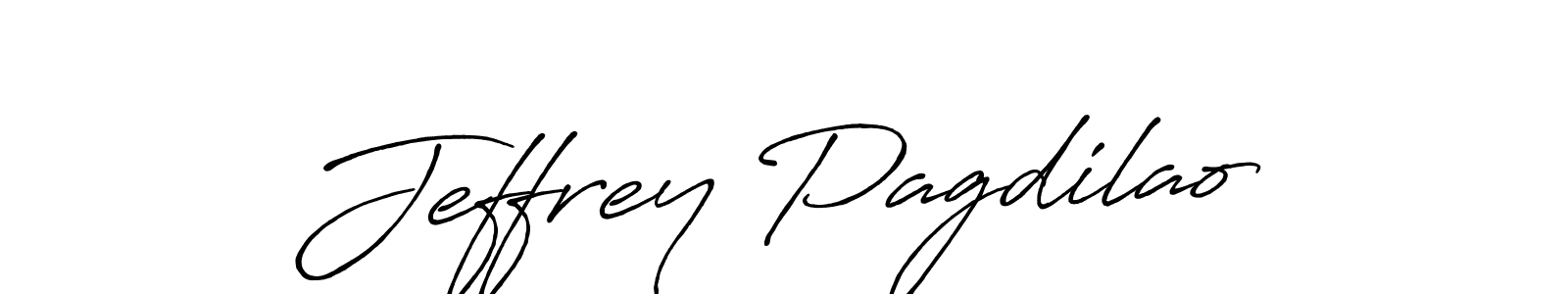 Jeffrey Pagdilao stylish signature style. Best Handwritten Sign (Antro_Vectra_Bolder) for my name. Handwritten Signature Collection Ideas for my name Jeffrey Pagdilao. Jeffrey Pagdilao signature style 7 images and pictures png