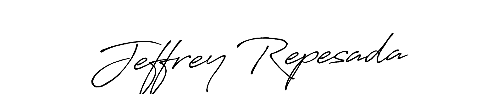 The best way (Antro_Vectra_Bolder) to make a short signature is to pick only two or three words in your name. The name Jeffrey Repesada include a total of six letters. For converting this name. Jeffrey Repesada signature style 7 images and pictures png