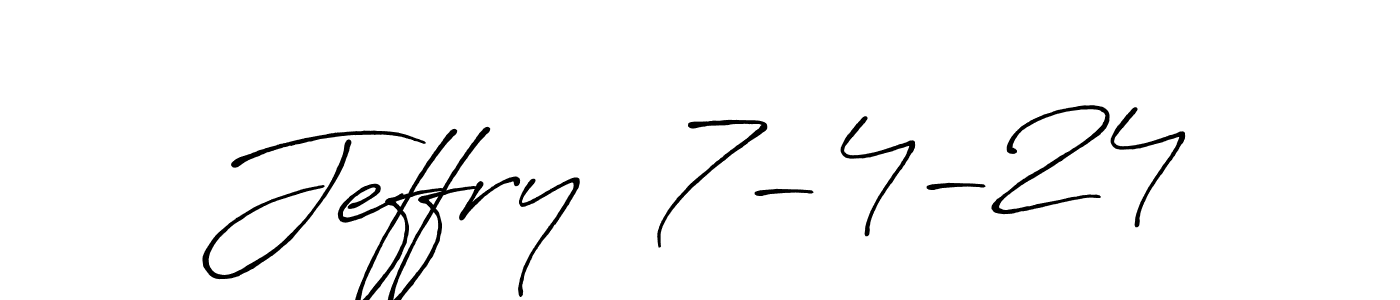 Create a beautiful signature design for name Jeffry  7-4-24. With this signature (Antro_Vectra_Bolder) fonts, you can make a handwritten signature for free. Jeffry  7-4-24 signature style 7 images and pictures png