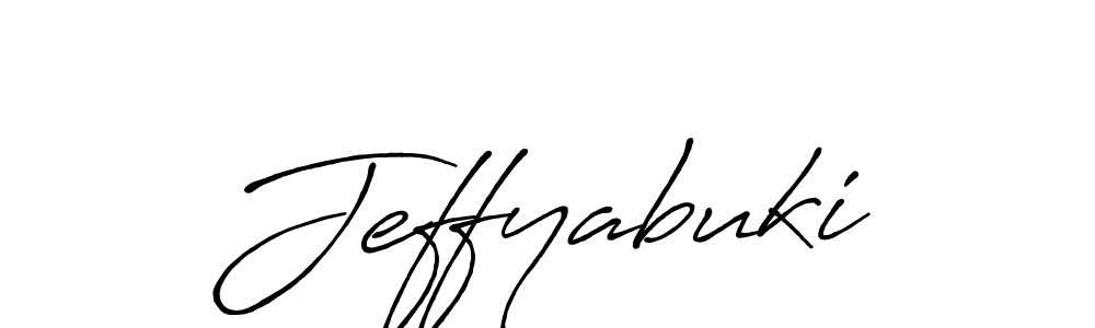 The best way (Antro_Vectra_Bolder) to make a short signature is to pick only two or three words in your name. The name Jeffyabuki include a total of six letters. For converting this name. Jeffyabuki signature style 7 images and pictures png