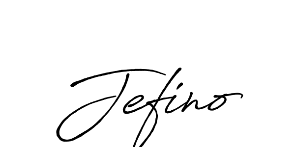 How to make Jefino name signature. Use Antro_Vectra_Bolder style for creating short signs online. This is the latest handwritten sign. Jefino signature style 7 images and pictures png