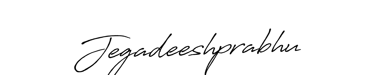 Make a beautiful signature design for name Jegadeeshprabhu. With this signature (Antro_Vectra_Bolder) style, you can create a handwritten signature for free. Jegadeeshprabhu signature style 7 images and pictures png
