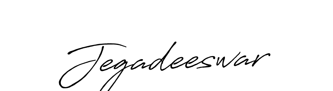 Make a beautiful signature design for name Jegadeeswar. With this signature (Antro_Vectra_Bolder) style, you can create a handwritten signature for free. Jegadeeswar signature style 7 images and pictures png