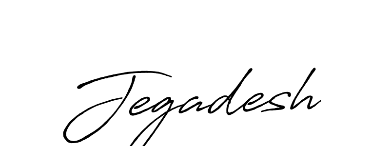 Make a beautiful signature design for name Jegadesh. With this signature (Antro_Vectra_Bolder) style, you can create a handwritten signature for free. Jegadesh signature style 7 images and pictures png