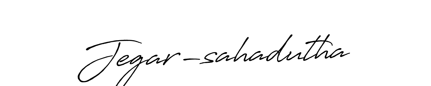 Also we have Jegar-sahadutha name is the best signature style. Create professional handwritten signature collection using Antro_Vectra_Bolder autograph style. Jegar-sahadutha signature style 7 images and pictures png