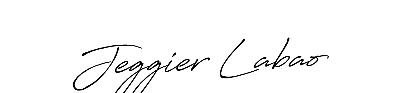 Create a beautiful signature design for name Jeggier Labao. With this signature (Antro_Vectra_Bolder) fonts, you can make a handwritten signature for free. Jeggier Labao signature style 7 images and pictures png