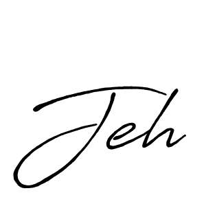 Create a beautiful signature design for name Jeh. With this signature (Antro_Vectra_Bolder) fonts, you can make a handwritten signature for free. Jeh signature style 7 images and pictures png