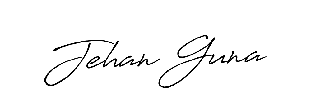 The best way (Antro_Vectra_Bolder) to make a short signature is to pick only two or three words in your name. The name Jehan Guna include a total of six letters. For converting this name. Jehan Guna signature style 7 images and pictures png