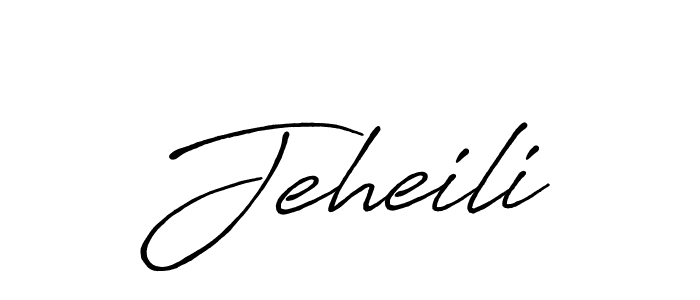 Make a beautiful signature design for name Jeheili. With this signature (Antro_Vectra_Bolder) style, you can create a handwritten signature for free. Jeheili signature style 7 images and pictures png