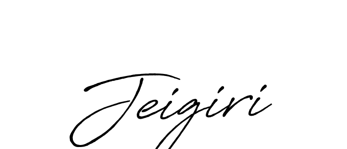 Create a beautiful signature design for name Jeigiri. With this signature (Antro_Vectra_Bolder) fonts, you can make a handwritten signature for free. Jeigiri signature style 7 images and pictures png