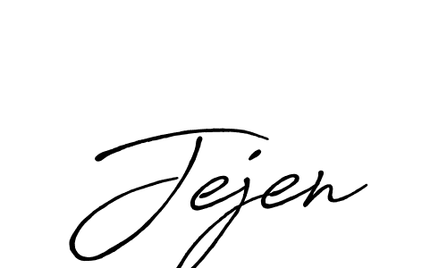 Create a beautiful signature design for name Jejen. With this signature (Antro_Vectra_Bolder) fonts, you can make a handwritten signature for free. Jejen signature style 7 images and pictures png