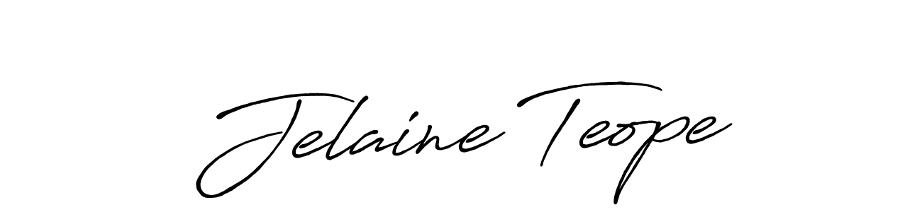 Design your own signature with our free online signature maker. With this signature software, you can create a handwritten (Antro_Vectra_Bolder) signature for name Jelaine Teope. Jelaine Teope signature style 7 images and pictures png