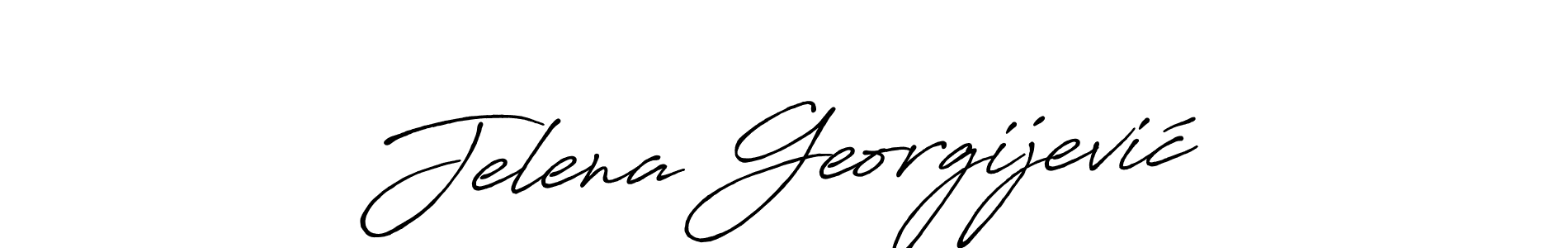 How to make Jelena Georgijević name signature. Use Antro_Vectra_Bolder style for creating short signs online. This is the latest handwritten sign. Jelena Georgijević signature style 7 images and pictures png
