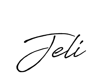 Design your own signature with our free online signature maker. With this signature software, you can create a handwritten (Antro_Vectra_Bolder) signature for name Jeli. Jeli signature style 7 images and pictures png